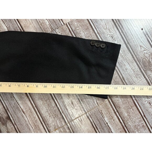 John Varvators Uptown Wool Cashmere Silk Chore Blazer Jacket size 42 color black - Picture 4 of 9